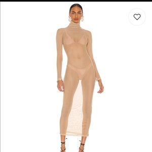 beige long sheer dress from OW intimates size xs new with tags never worn